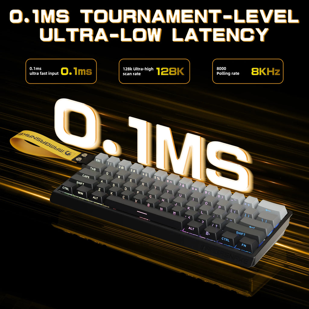 X11&X60HE Mechanical Wireless Gaming Combo,Rapid Trigger 8K Keyboard,59g Ultra-Light Mouse with Charging Dock, 22KDPI,PAW3311