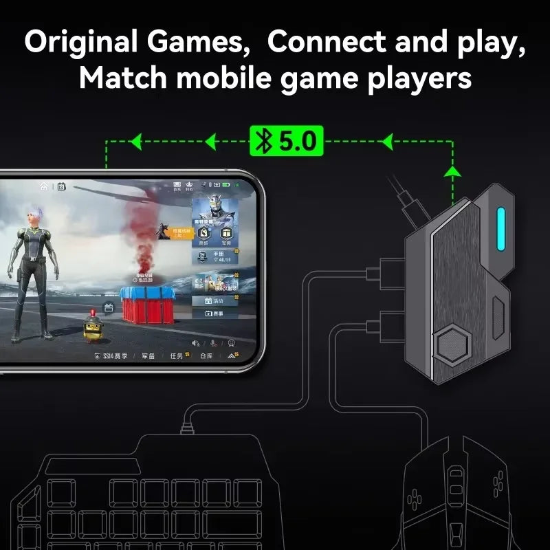Mix SE Wireless Game Controller Mobile Game Mouse and Keyboard Adapter Converter for PUBG For IOS & Android Mobile Games