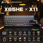 X11&X60HE Mechanical Wireless Gaming Combo,Rapid Trigger 8K Keyboard,59g Ultra-Light Mouse with Charging Dock, 22KDPI,PAW3311