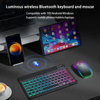 Wireless Bluetooth Backlit Keyboards RGB Colorful Gradient Luminous Mini Keyboard And Mouse Set For Apple Samsung Tablet
